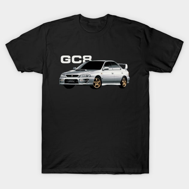 WRX STI GC8 Version 5 99 SPEC T-Shirt by cowtown_cowboy